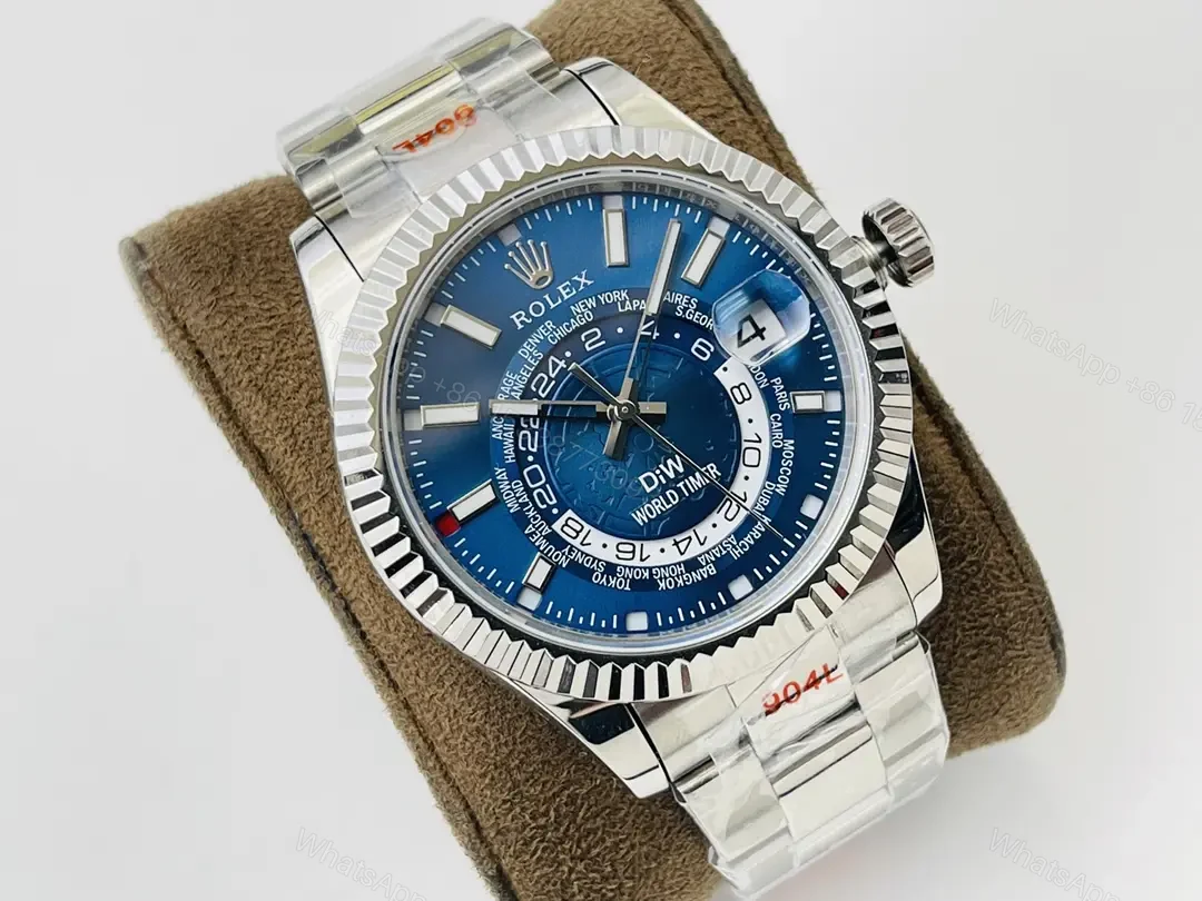View 2 of Rolex Sky-Dweller Stainless Steel White Gold Blue Dial Oyster Bracelet 42mm RLX-SKY-SS-WG-BLU42-OYS