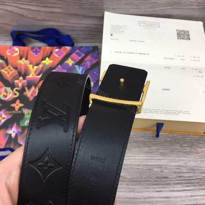 View 6 of LOUIS VUITTON DIAMOND 40MM REVERSIBLE BELT – B172