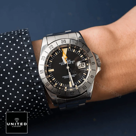 View 7 of Rolex Explorer II 1655 (Antique) Black Dial WARO025 Oyster Replica