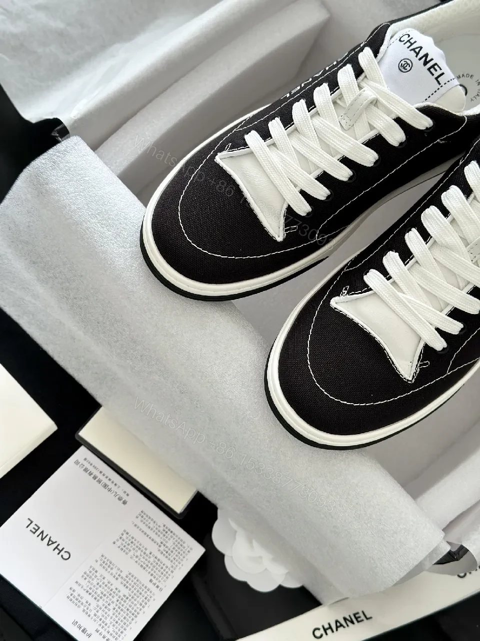 View 8 of Chanel-Style Black & White High-Tops: Quiet Luxury Comfort