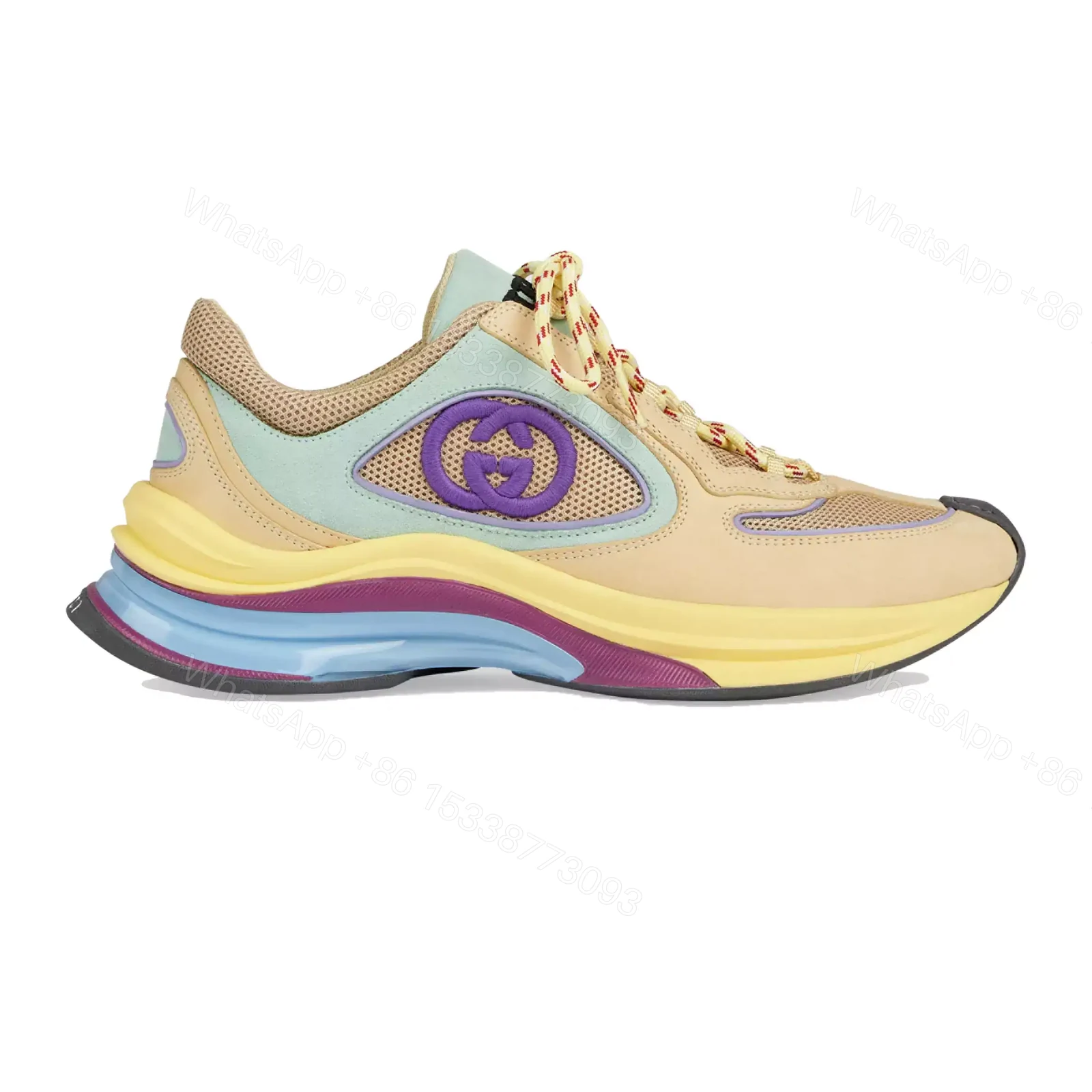 GUCCI RUN TRAINER SNEAKERS IN YELLOW – GC166 — view 1
