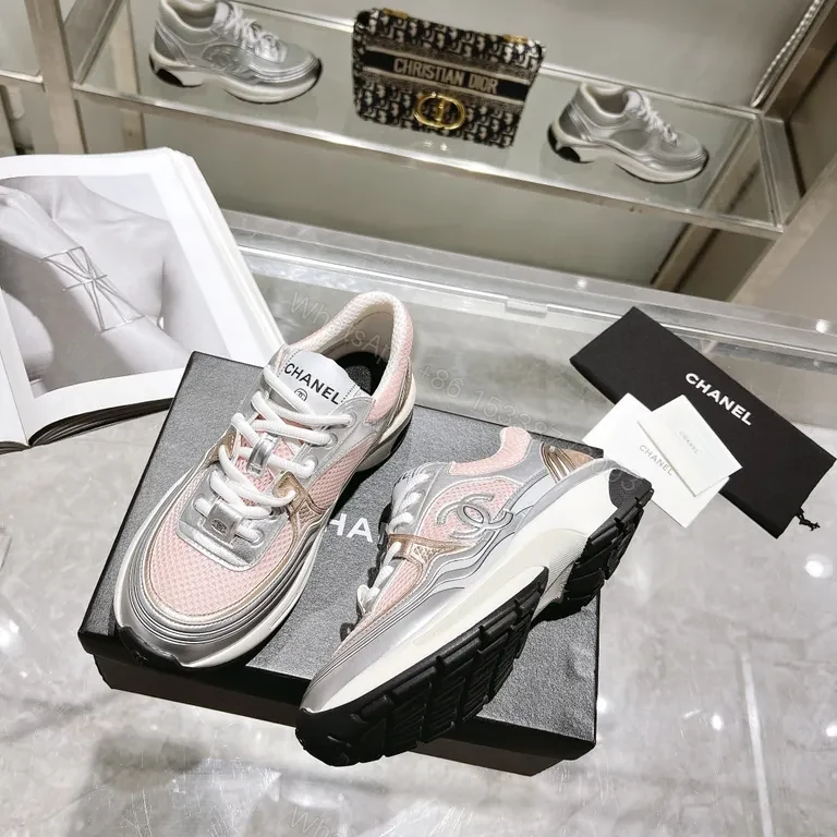 View 4 of Chanel-Inspired Luxe Sneakers: Textured Comfort Fashion Sneaker