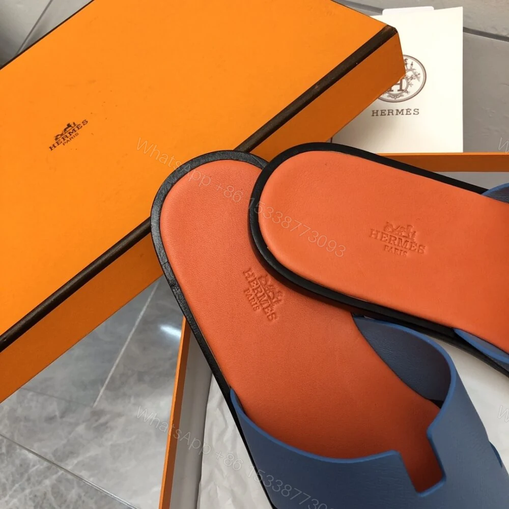 View 5 of Hermes Izmir Sandal Bleu Bleuet Orange H221824Z