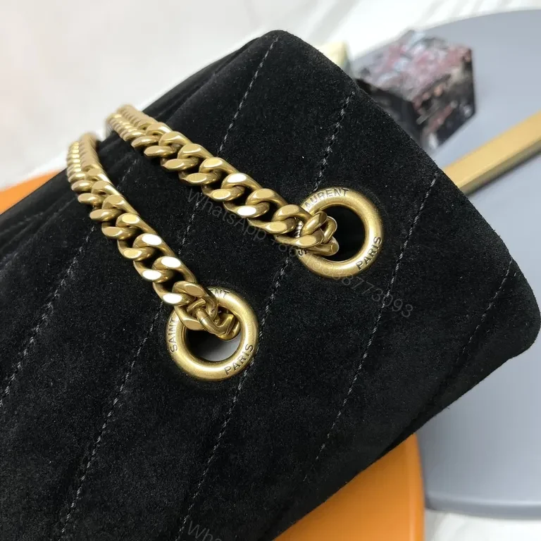 View 4 of Chic Velvet Mini Bag: Chevron Quilted, YSL-Inspired Luxury