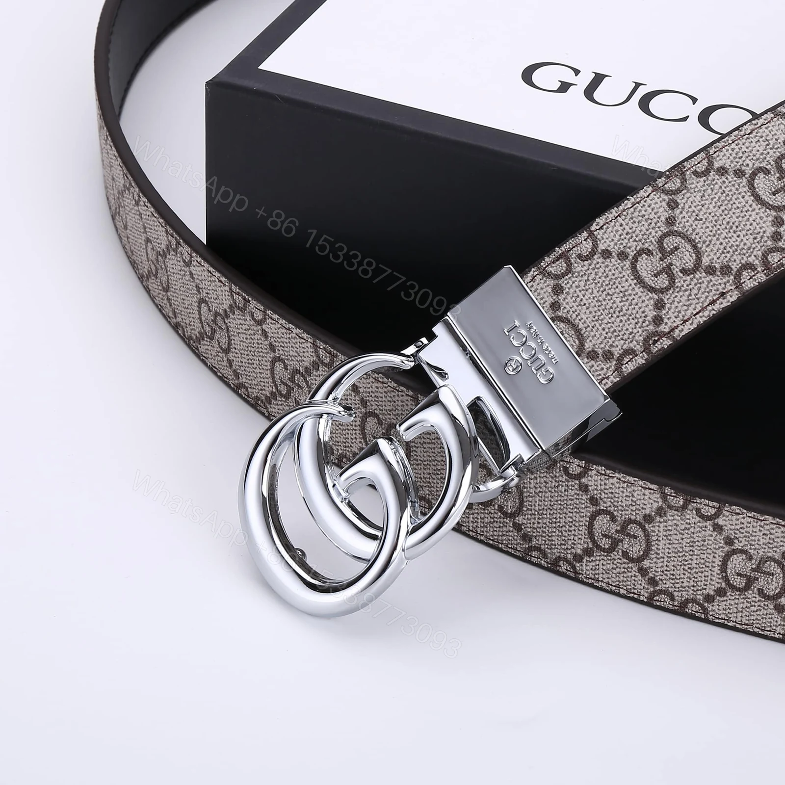 View 7 of GUCCI GG MARMONT REVERSIBLE BELT BEIGE 627055 92TIN 4075