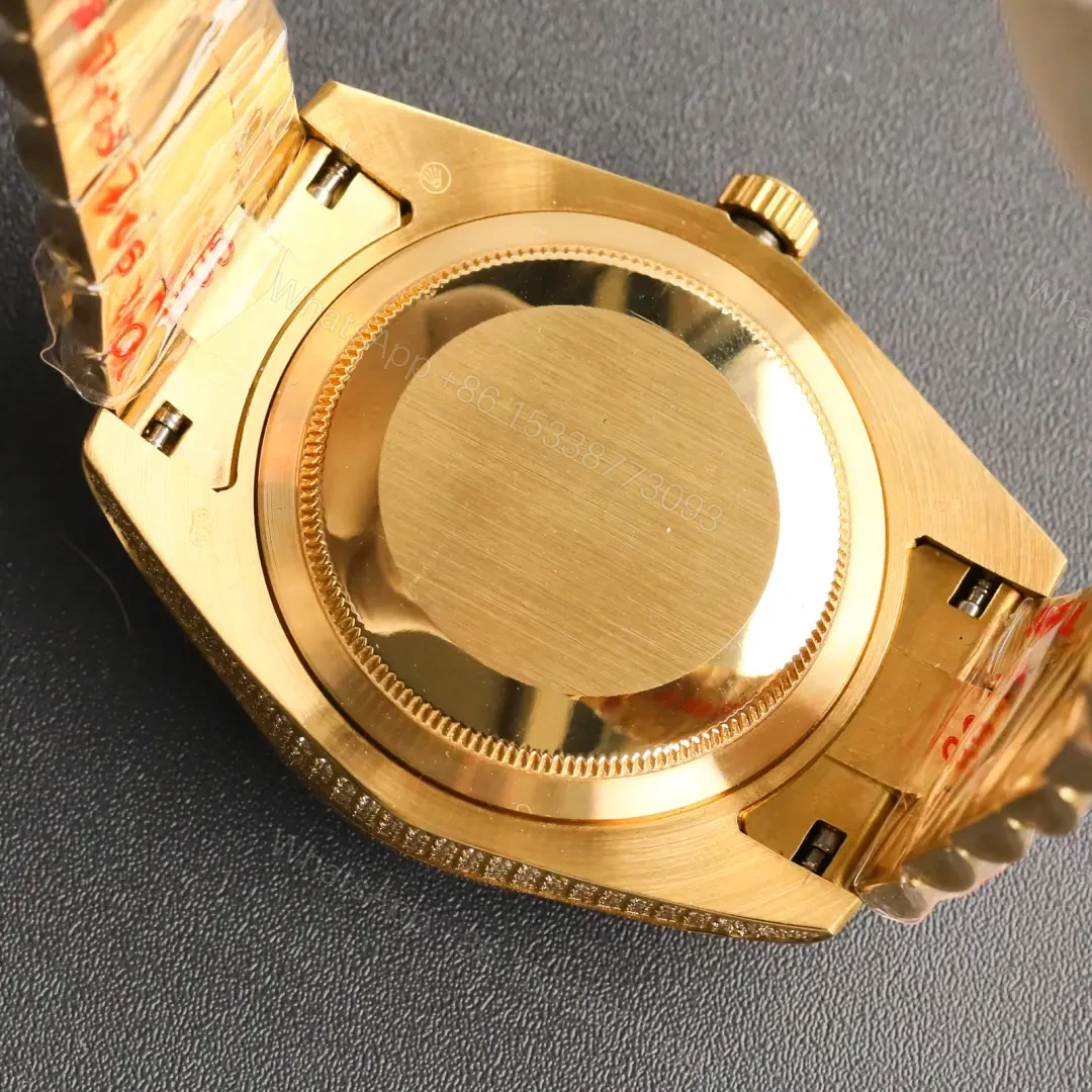 View 8 of Stunning rolex day date replica 41MM Yellow Gold Ruby Diamond Edition RG-DD-41MM-YG-RUBY-DIAMOND