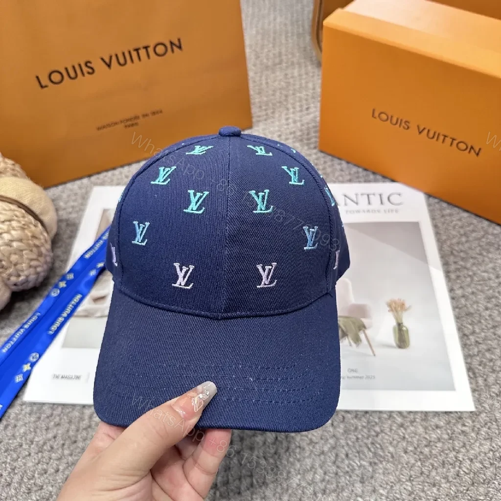 View 4 of Navy Canvas Cap – Modern Monogram Minimalist Luxury Cap