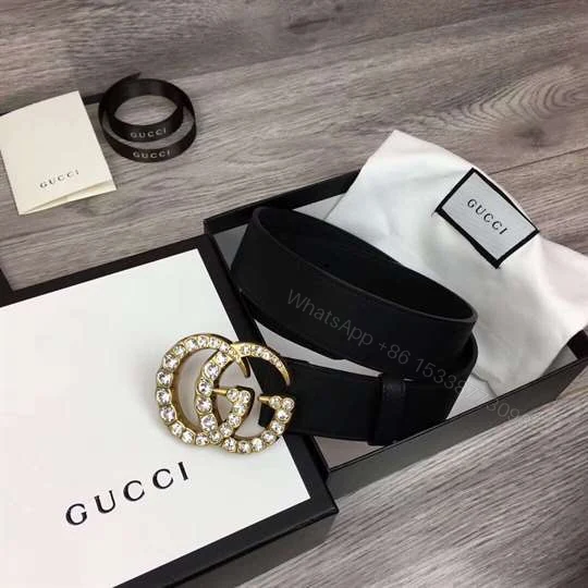View 8 of GUCCI BLACK FAUX PEARL-EMBELLISHED LEATHER BELT – B44