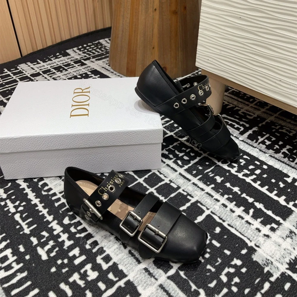 View 6 of 高仿Dior*Punk系列KCB946平頭塔扣休閒單鞋黑色免檢版