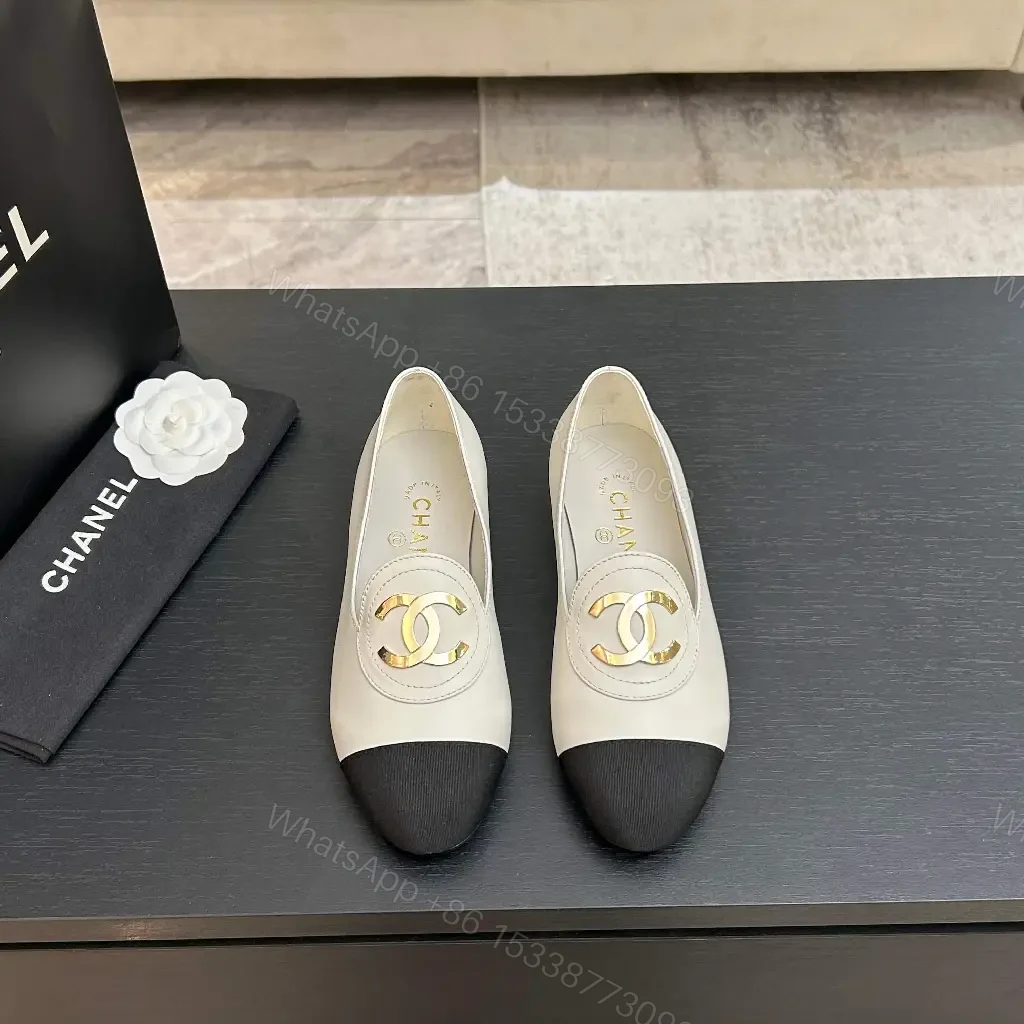 View 7 of Two-Tone Leather Loafers: Gold Hardware, Everyday Luxury