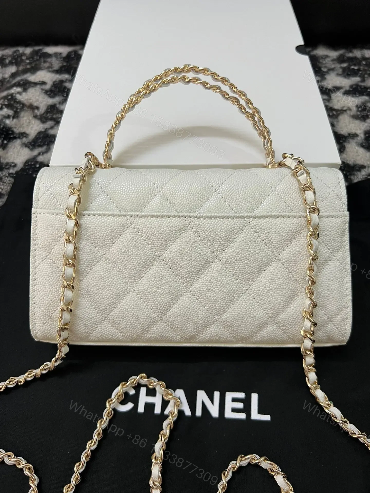 View 5 of CHANEL KELLY 23P CLUTCH WITH CHAIN GOLD HARDWARE