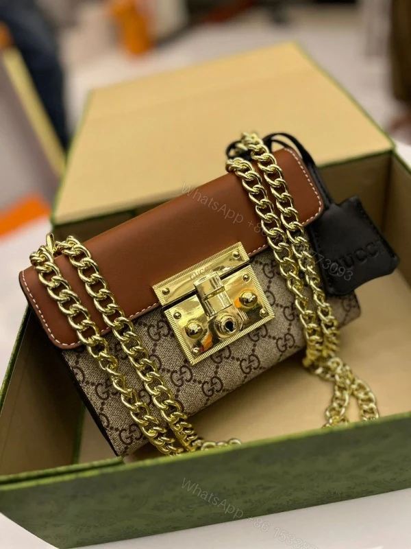 View 8 of FIRST COPY Gucci padlock shoulder bag