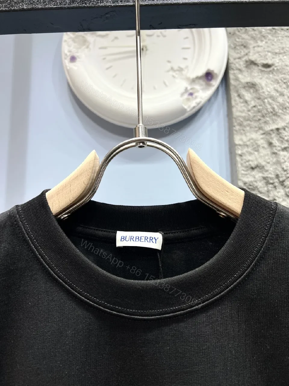View 5 of Black Cotton Logo Tee: Refined Streetwear Essential