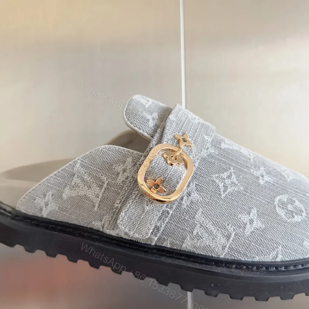 View 5 of Soft Monogram Velour Mules: Elevated Casual Luxury