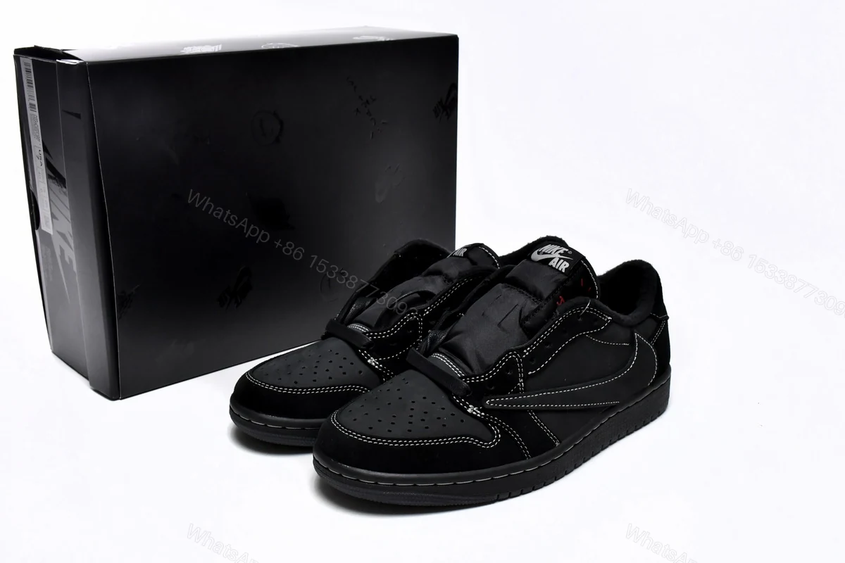 Travis Scott x Air Jordan 1 Low OG SP Black Phantom DM7866-001(Top version) — view 2