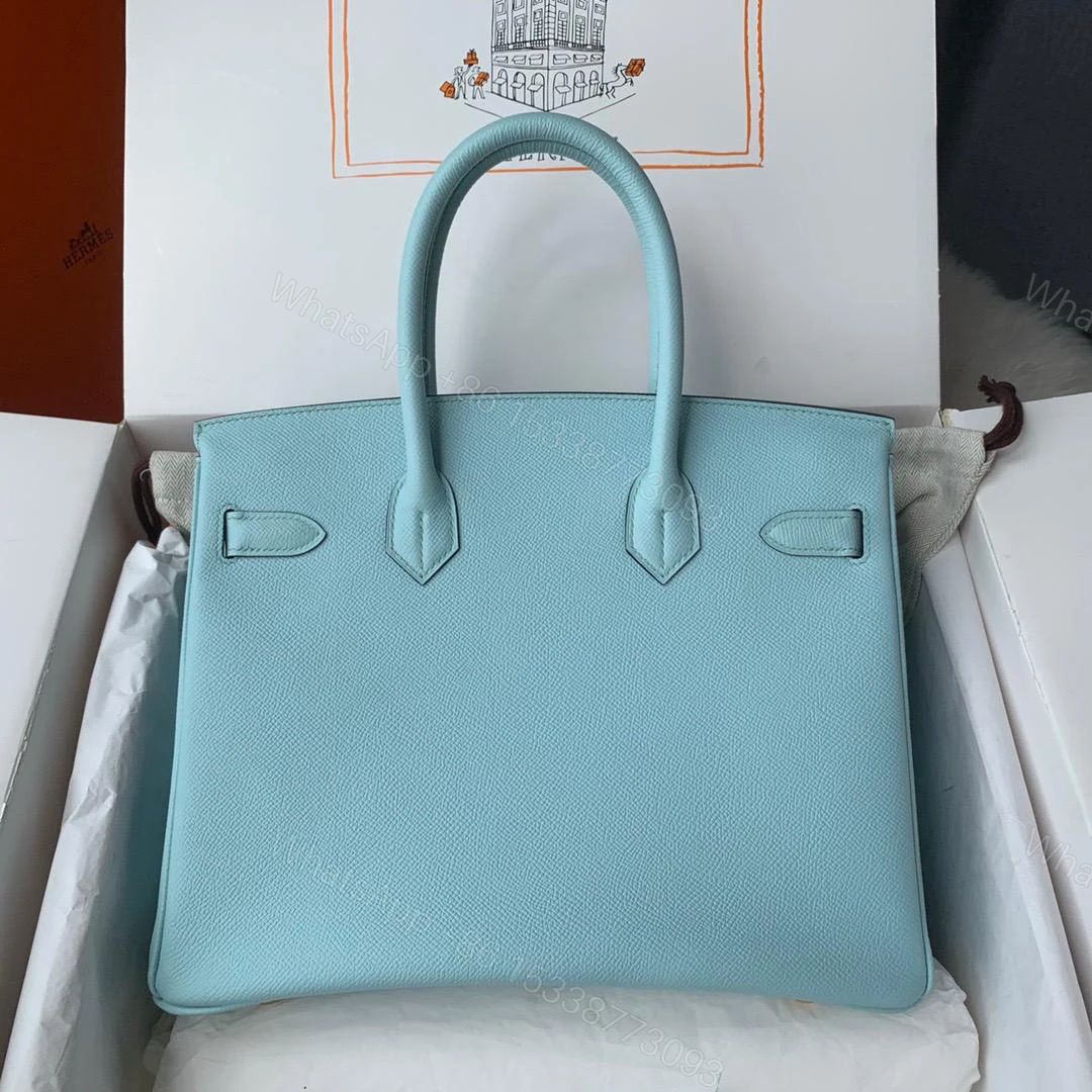 View 5 of Hermes Birkin 30 Gold Hardware Blue Atoll 30cm