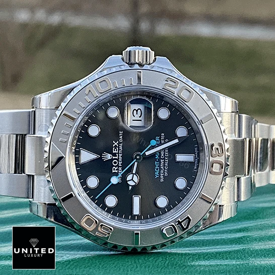 View 6 of Rolex Yacht-Master 116622-0003 Platinum & Rhodium Dial Replica