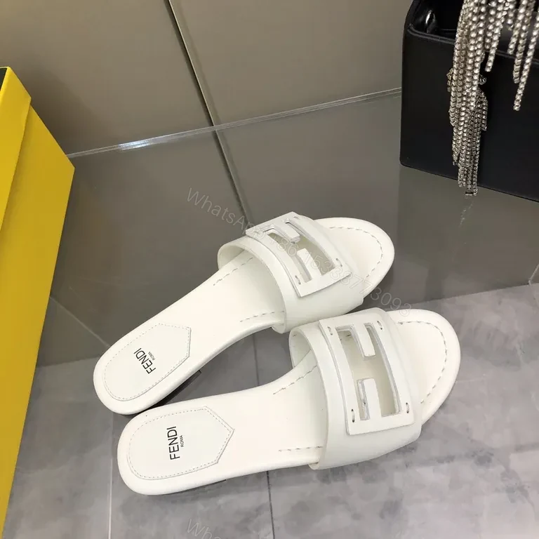 View 9 of White Leather Sliding Buckle Sandals â€“ Luxury Everyday Sandals