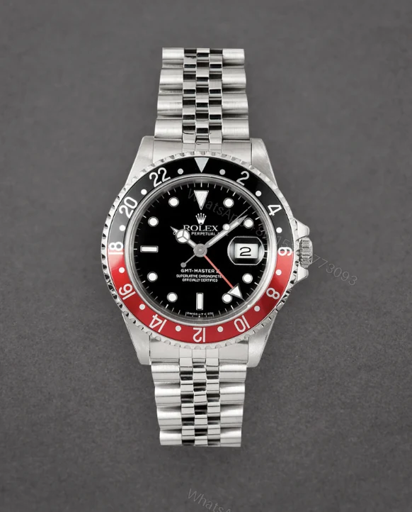 Replica Rolex GMT-Master Black Dial 16710 “Pepsi” — view 1