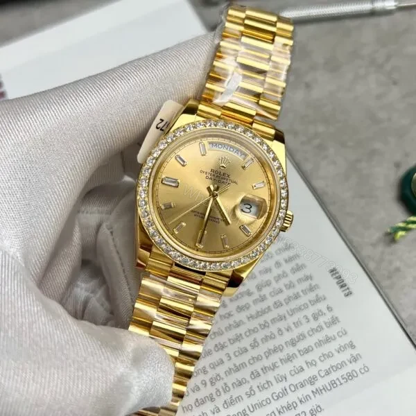 View 2 of Superclone Rolex Day-Date Champagne Dial 128398tbr-0037 36 mm