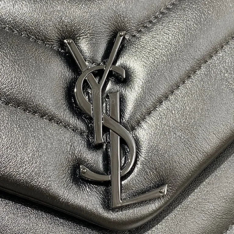 View 4 of Chic Black Quilted Leather Shoulder Bagâ€”YSL Luxury