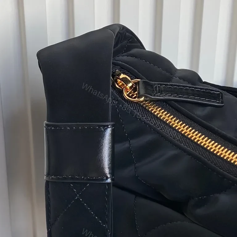 View 3 of Chic Quilted Crossbody Bag with Gold CC Flap - Luxe Everyday