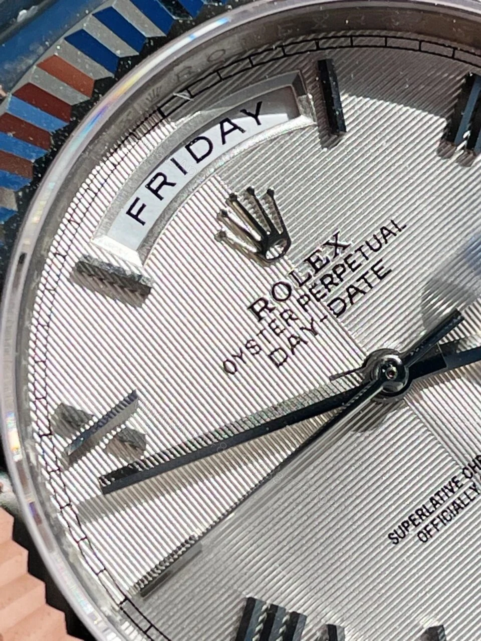 View 6 of EWF Factory SS 1:1 Rolex Day Date II 228239 Best Edition White Textured Dial A3255