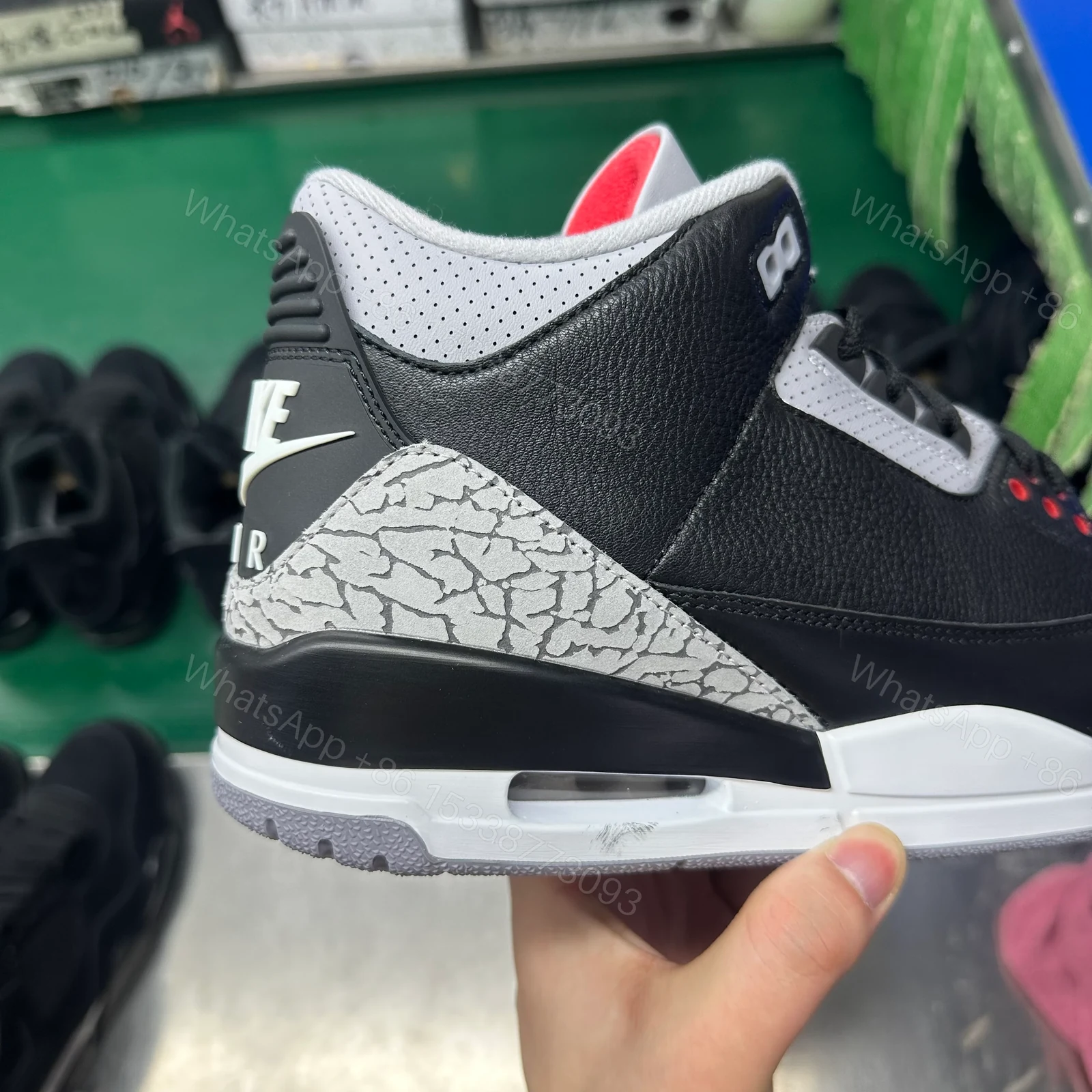 View 4 of Jordan 3 Retro OG Black Cement (2024)