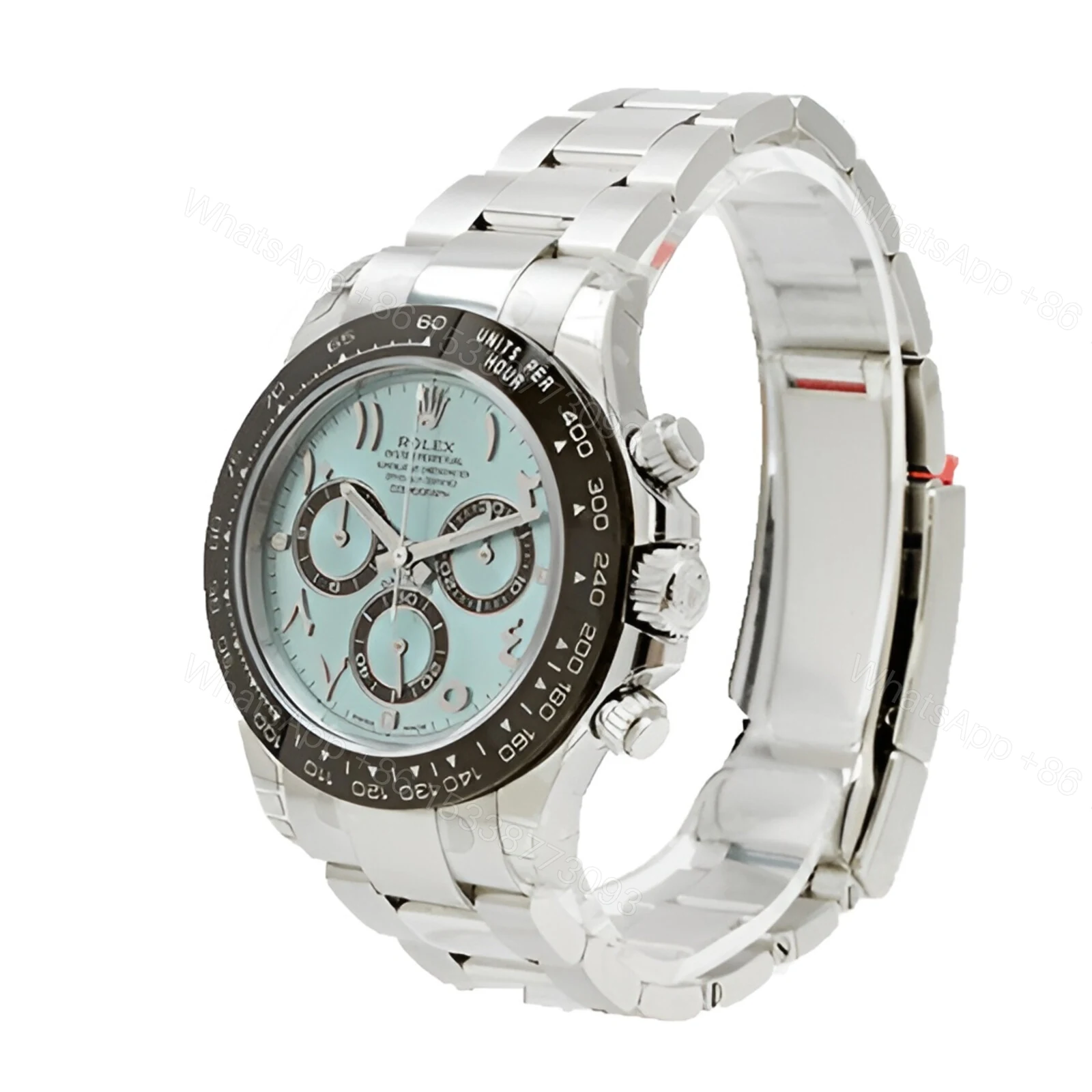 View 2 of Rolex Daytona Platinum Ice-Blue Arabic Dial 116506-0001 Oyster Replica