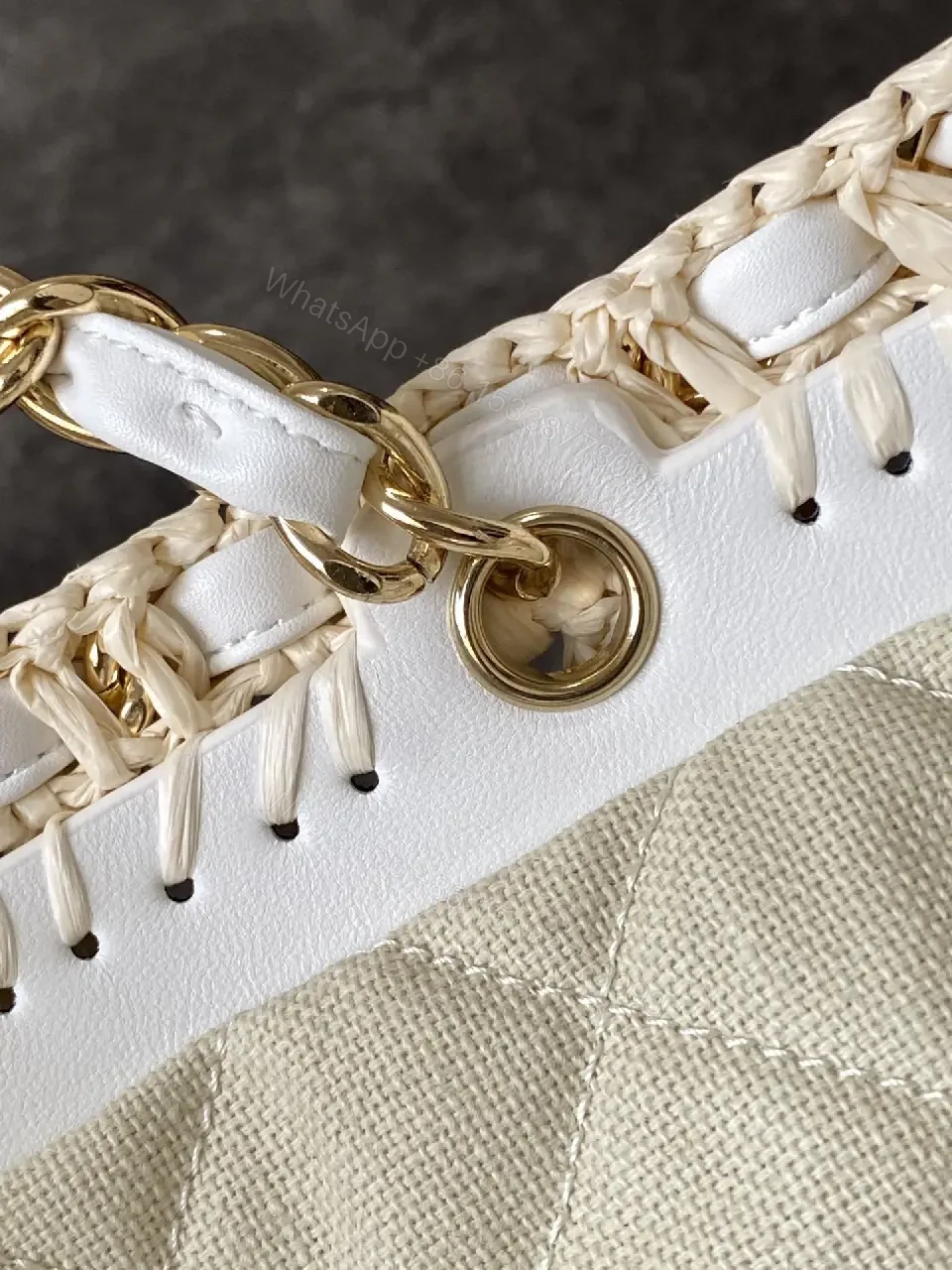 View 3 of Cream Crochet Tote, Lightweight, Designer-Inspired Luxury
