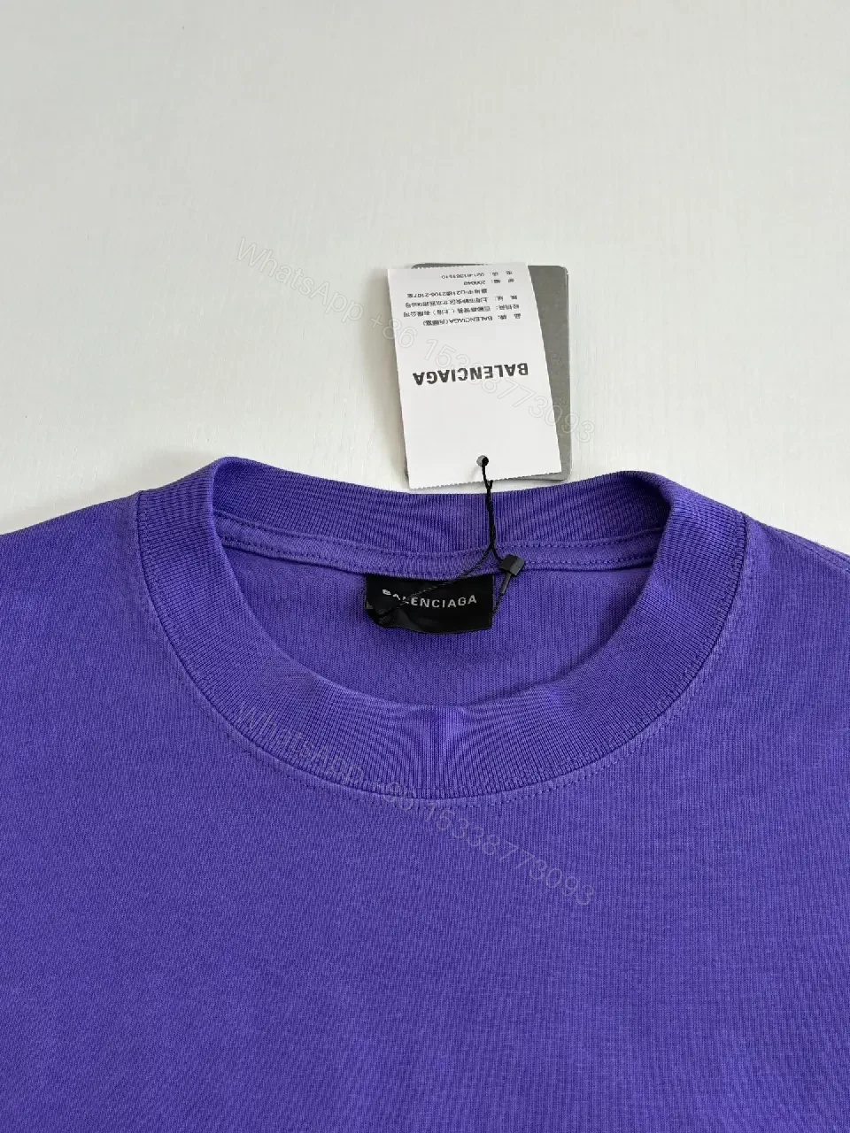 View 11 of Oversized Purple Logo Tee — Luxury Casual, Minimal Branding