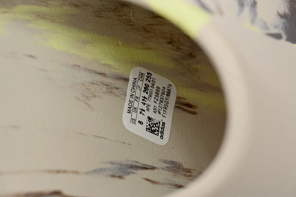 View 5 of adidas Yeezy Slide Enflame Oil Painting Ink Yellow FZ5899