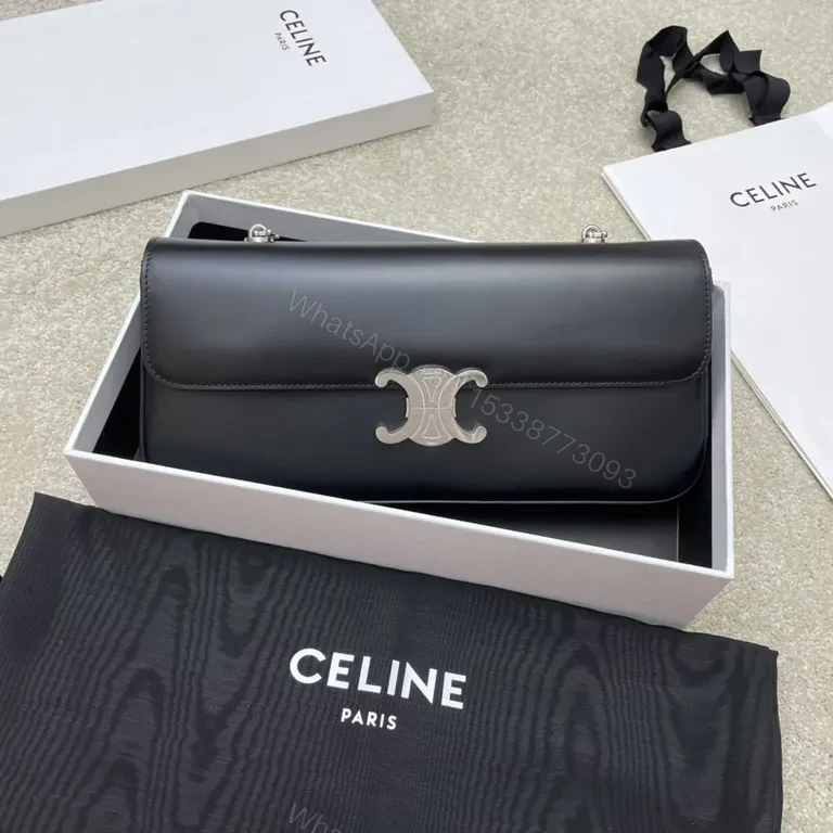 Compact Luxe Crossbody Wallet Clutch - CELINE Leather — view 1