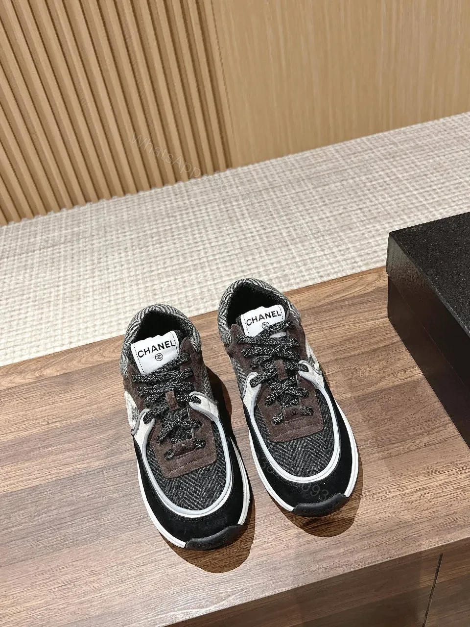 View 5 of Charcoal Textile Knit Sneaker: Luxe Casual Comfort