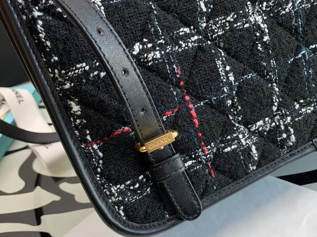 View 2 of Chanel-Inspired Tweed Satchel: Structured Luxury Bag