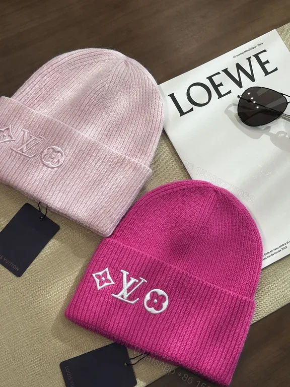 View 8 of Patterned Knit Beanie with LV Monogram, Luxe Street Style