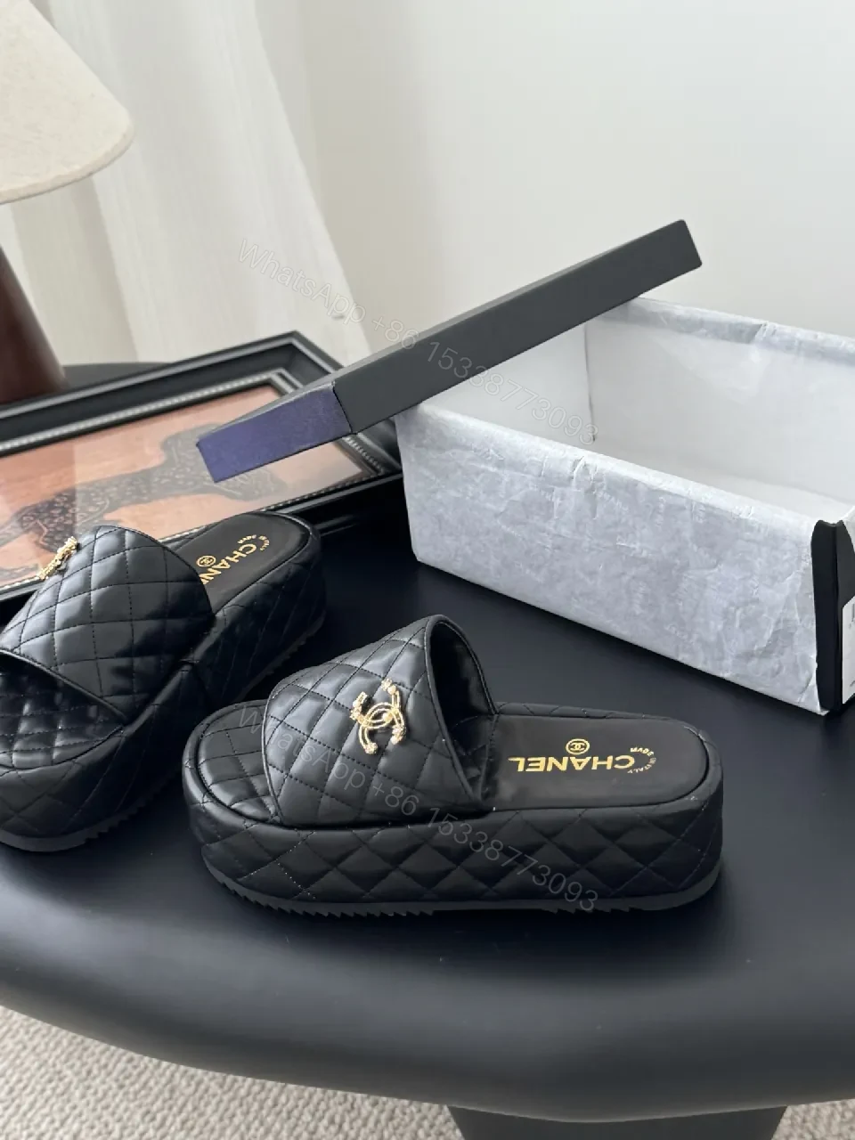 View 6 of Quilted Leather Set: Timeless Black Luxury Duo