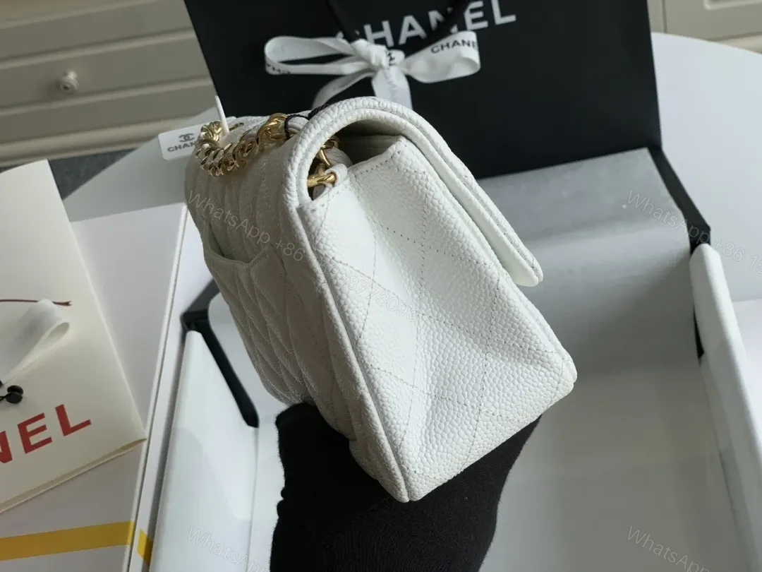 View 3 of Ivory Quilted Leather Mini Flap Bag - Elegant Everyday Luxury