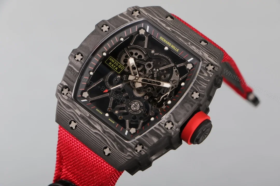 View 4 of Richard Mille RM35-01 NTPT Carbon Fiber RMUL3 White Gemstone Balance Suspension Watch RM35-01-NTPT-WGS3