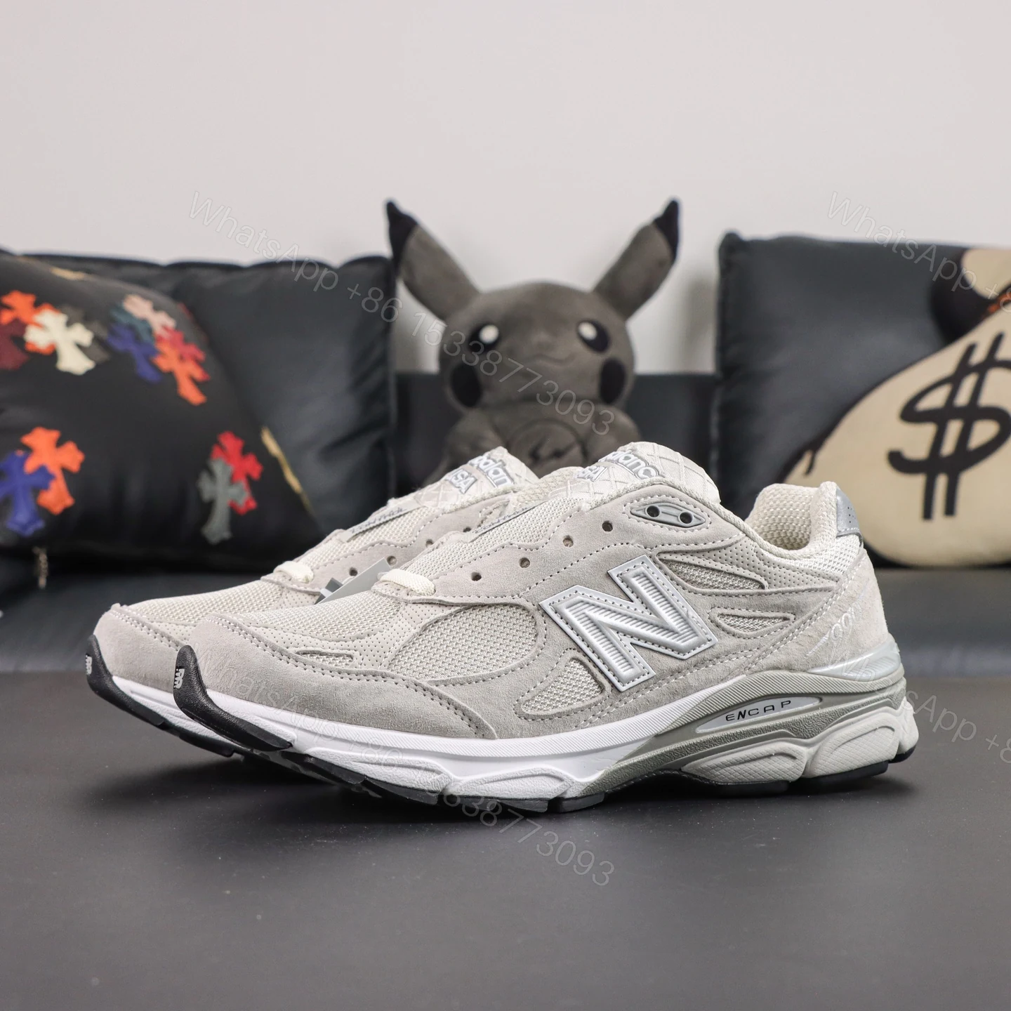 View 8 of New Balance x KITH 990v3 Cream Grey