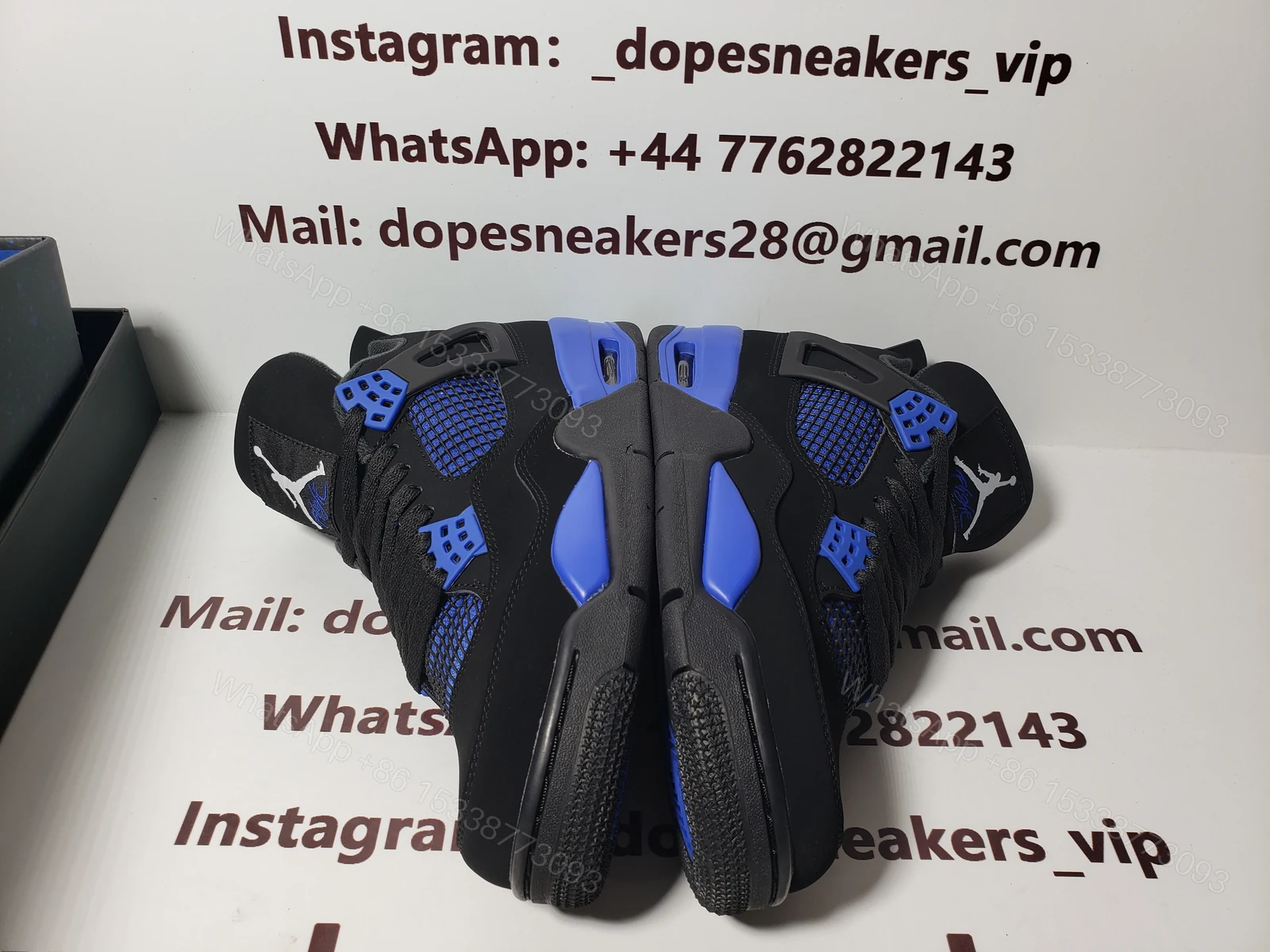 View 3 of Air Jordan 4 Retro Black Game Royal CT8527-018