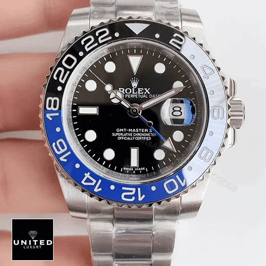 View 7 of Rolex GMT-Master II Black Dial Batman Bezel 116710BLNR Oyster Replica