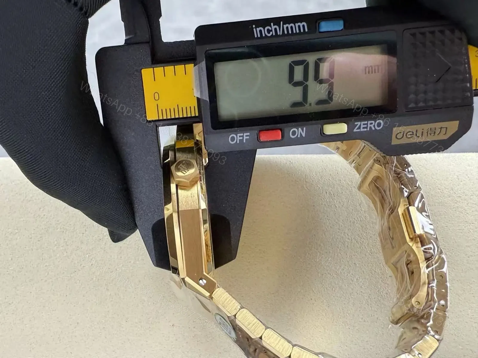View 16 of Replica Audemars Piguet Royal Oak Openworked 15407 Yellow Skeleton Dial