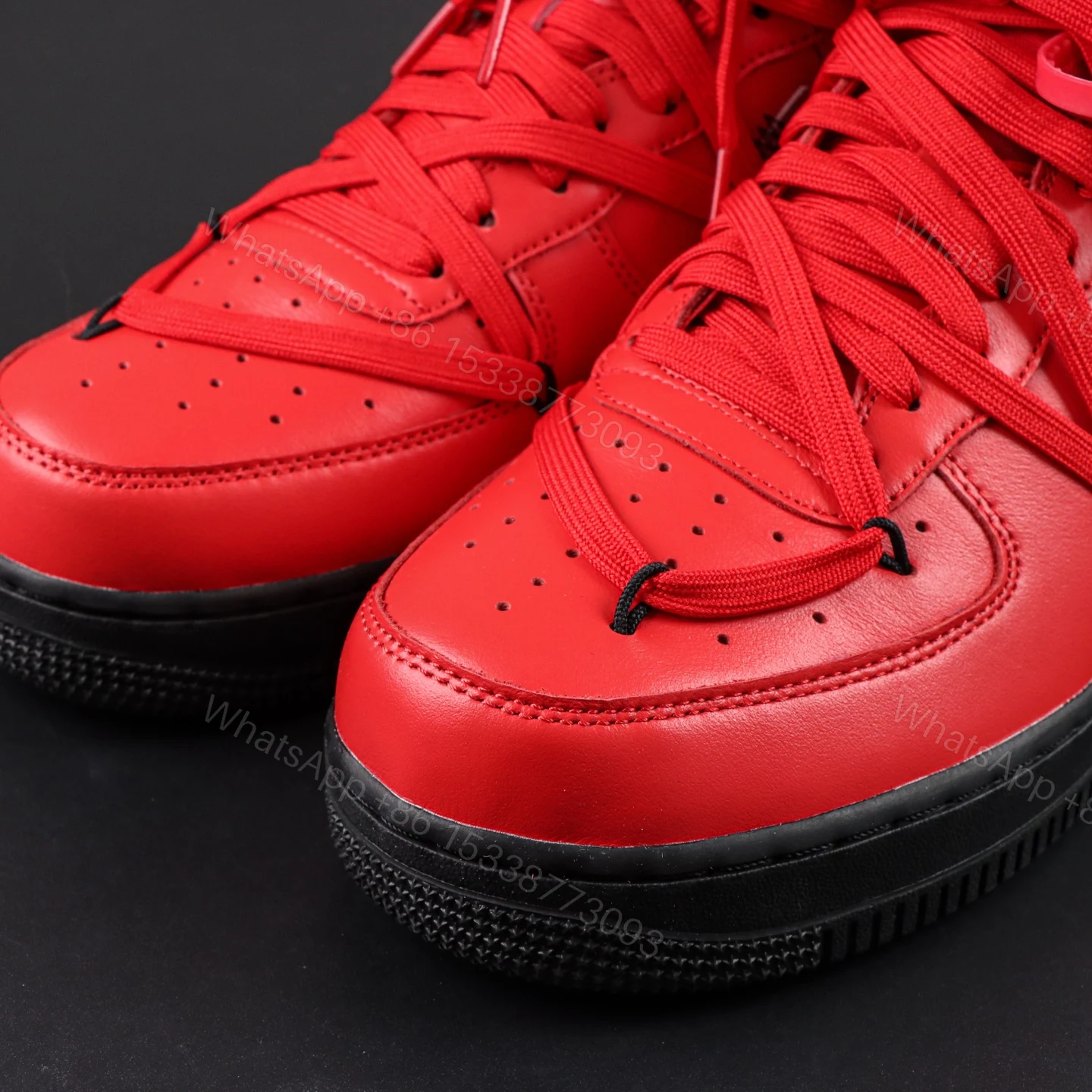 View 4 of Off White x Air Force 1 Red Black Reps