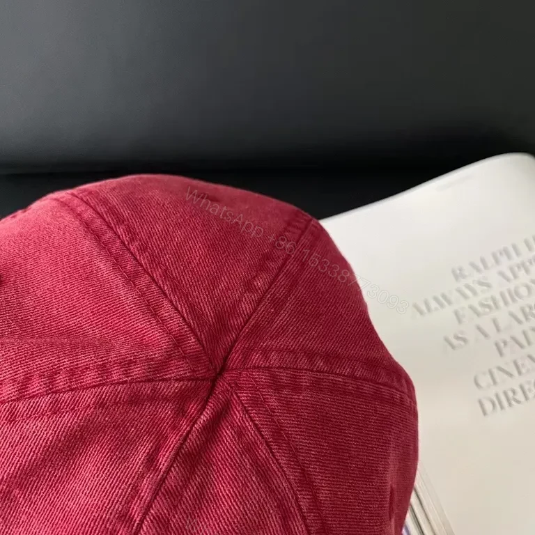 View 9 of Crimson Balenciaga Cap: Premium Everyday Luxury Edge