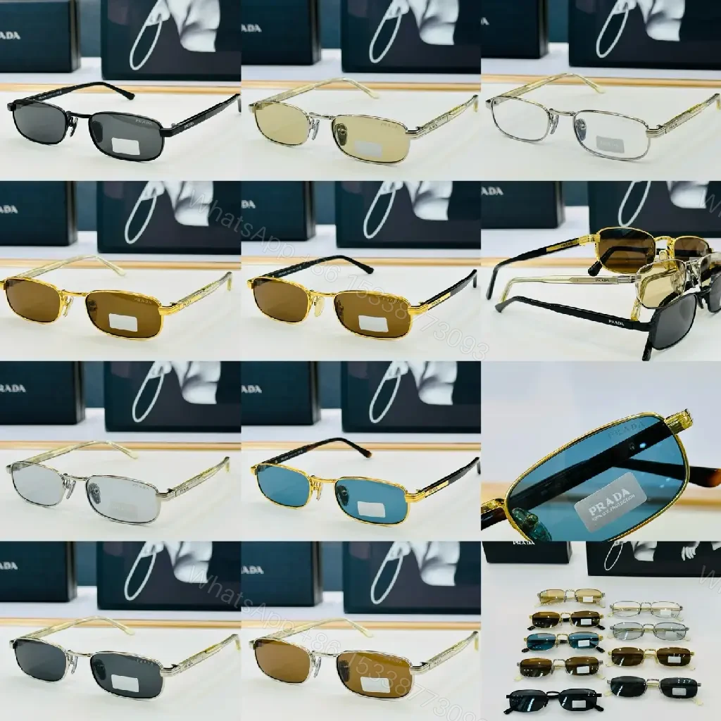 View 10 of Black Plastic/Acrylic Rectangular Semi-Rimless Narrow Metal Bridge Sunglasses