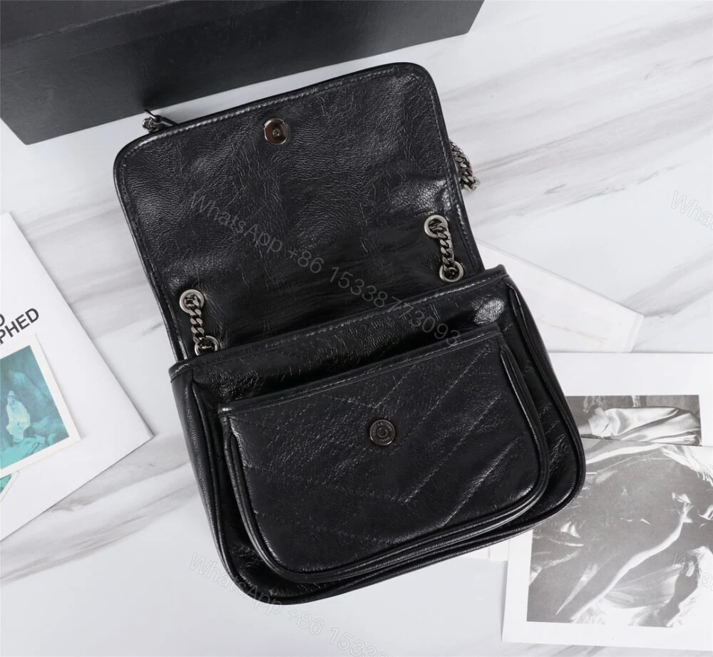 View 8 of Saint Laurent Niki Baby In Vintage Black 21Cm