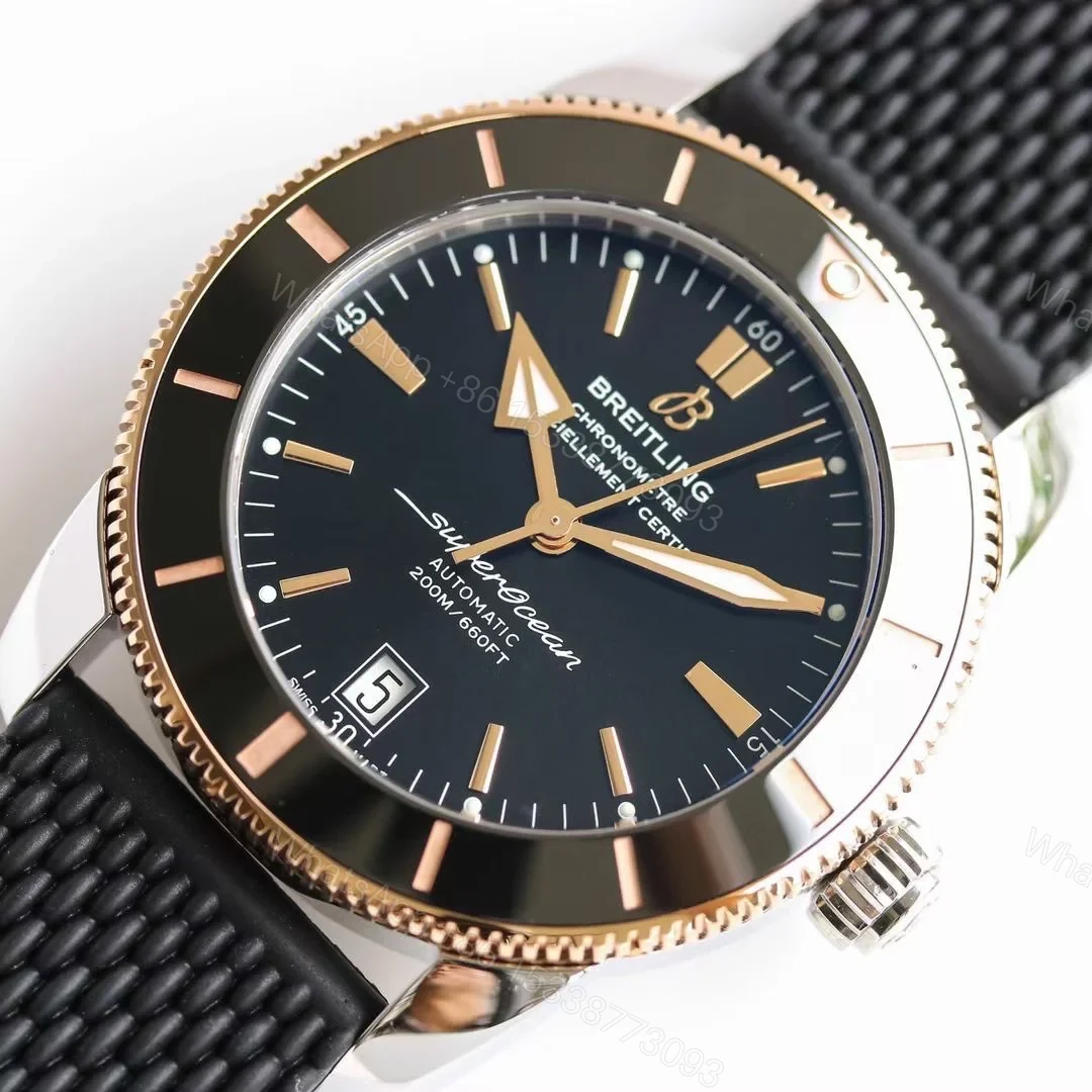 View 3 of Breitling Superocean Heritage Two Tone Black Replica 42MM Premium Diver Edition UB2010121B1S1