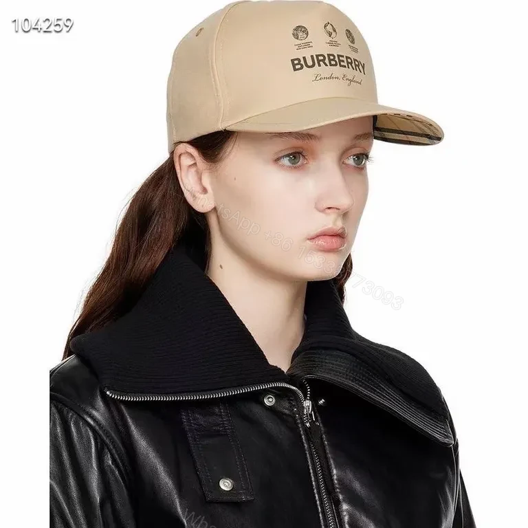 View 7 of Beige Burberry Cap: Subtle Luxury Cotton Twill Baseball Cap