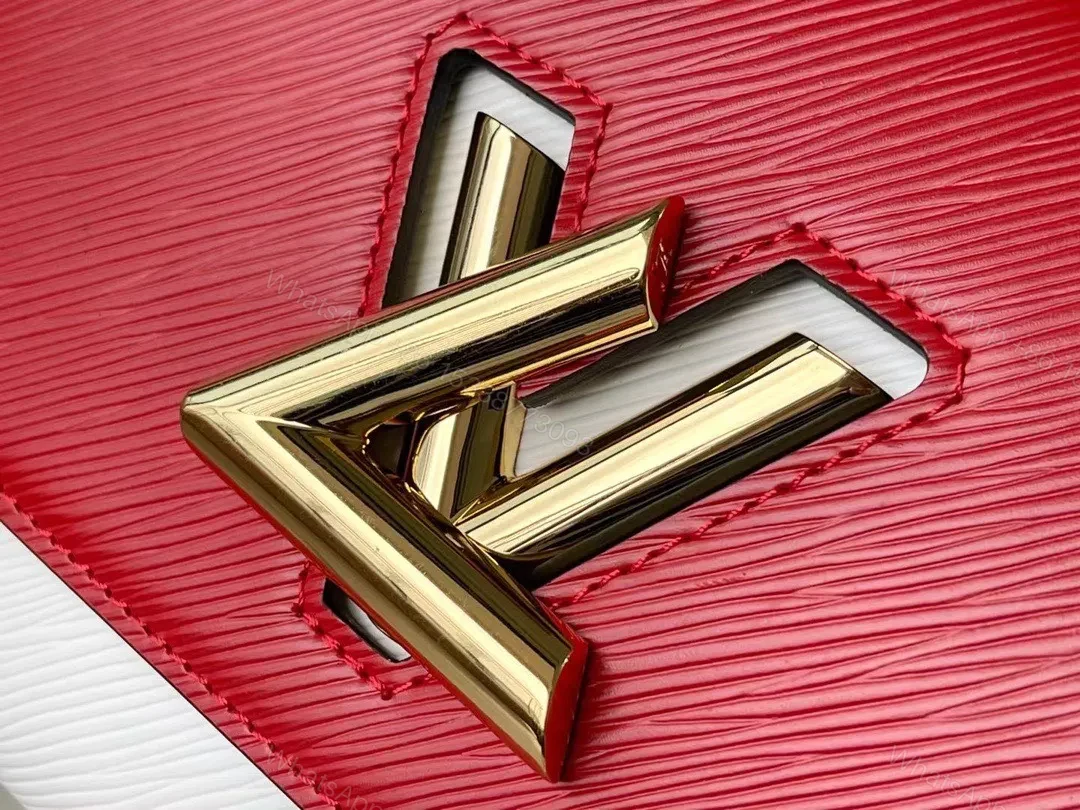 View 9 of Louis Vuitton LV Twist Mix Pink Red Handbags Cowhide Leather 24cm